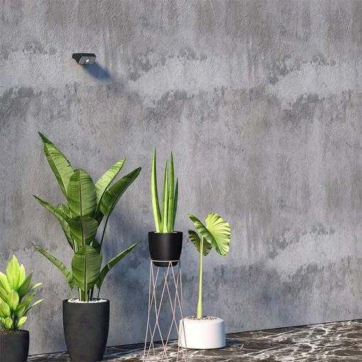 very small wall mounted security light outdoors on balcony of Brisbane apartment