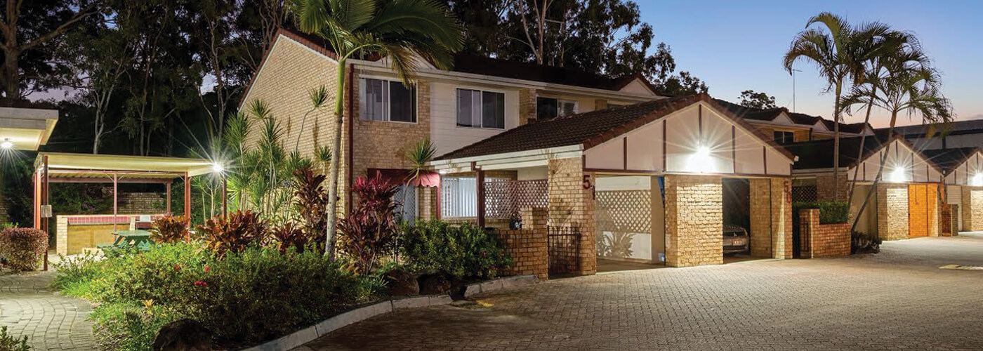 solar lights lighting driveway and carport outside home in Australia
