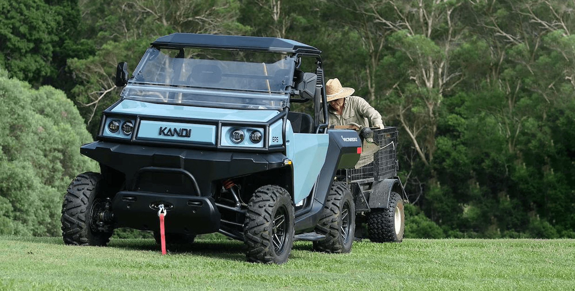 Wombat solar UTV being used on a farm in Australia