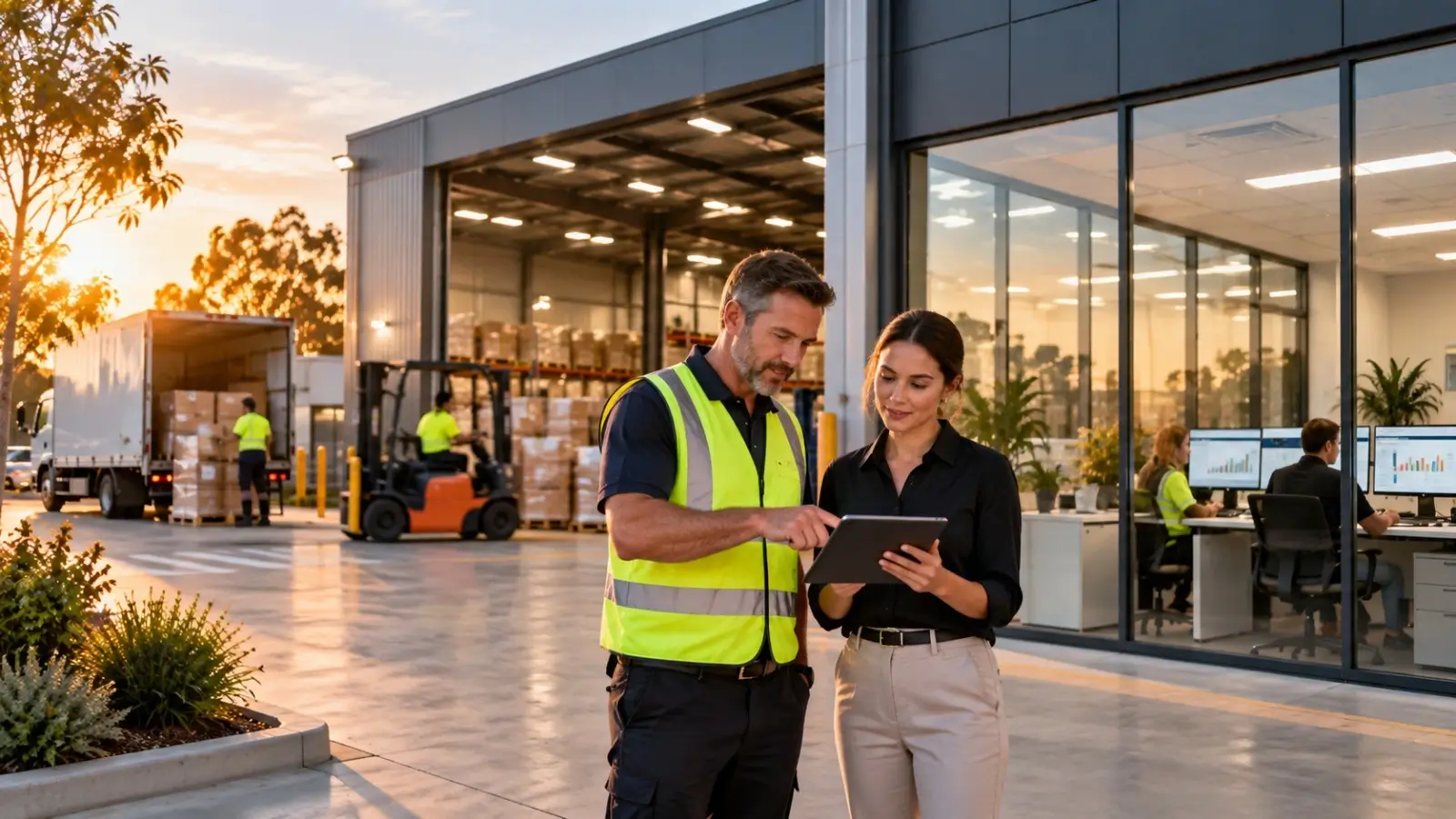 Professional explaining how to manage peak power demands to a customer in Australia