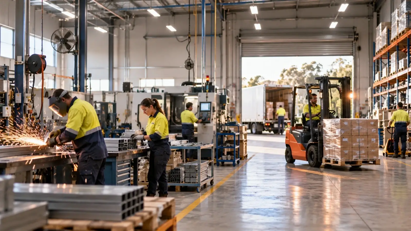 warehouse using transportable remote power solutions